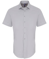 Stretch fit cotton poplin short sleeve shirt PR246