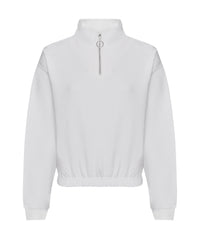 Women's cropped ¼-zip sweat JH037
