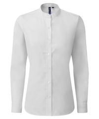 Women's banded collar 'grandad' shirt PR358