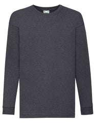 Fruit Of The Loom Kid's Valueweight Long Sleeve T-Shirt 61007