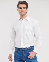 Russell Collection Mens LS PureCot Shirt