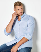 Kustom Kit Mens LS Stretch Oxford Shirt