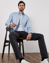 Kustom Kit Mens LS Classic Oxford Shirt