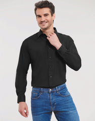 Russell Collection Men's Long Sleeve Classic Polycotton Poplin Shirt 934M