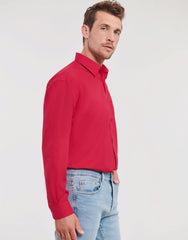 Russell Collection Men's Long Sleeve Classic Polycotton Poplin Shirt 934M