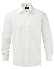 Russell Collection Men's Long Sleeve Classic Pure Cotton Poplin Shirt 936M