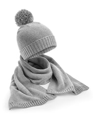 Beechfield Knitted Scarf & Beanie Gift Set B401
