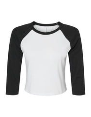 Bella Women's Micro Rib 3/4 Raglan Tee