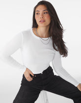 Bella Women's Micro Rib Long Sleeve Tee