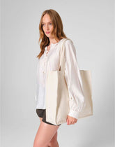 Westford Mill Chevron Handle Shopper