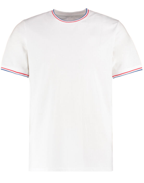 Kustom Kit Mens Fashion Fit Tipped Tee