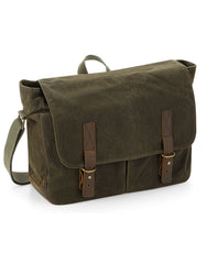Quadra Heritage Waxed Canvas Messenger QD653