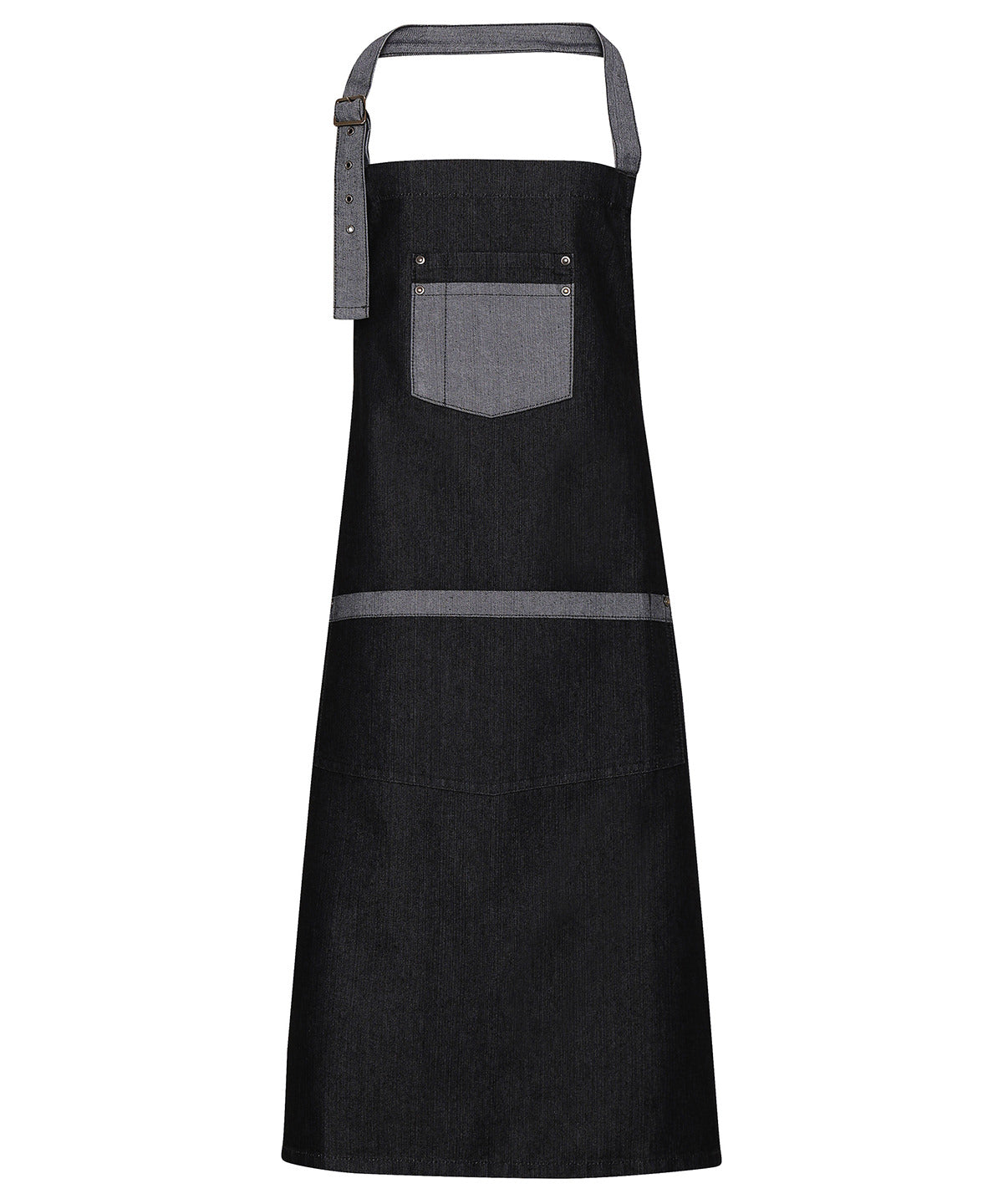 Domain contrast denim bib apron PR127