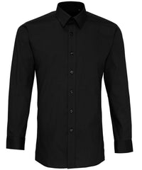 Poplin fitted long sleeve shirt PR204