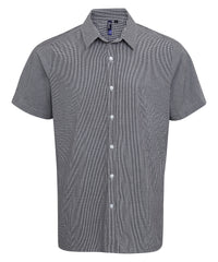 Microcheck (Gingham) short sleeve cotton shirt PR221