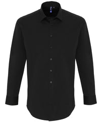 Stretch fit cotton poplin long sleeve shirt PR244
