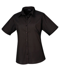 Women's short sleeve poplin blouse PR302