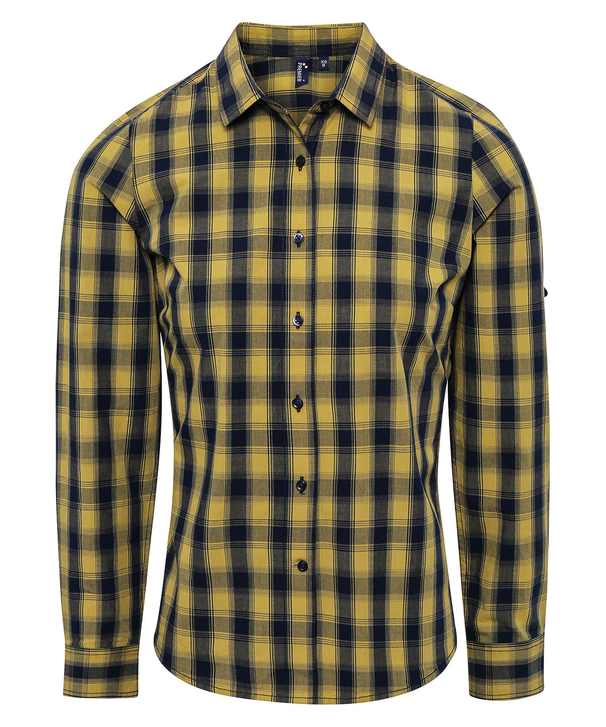 Women's Mulligan check cotton long sleeve shirt PR350