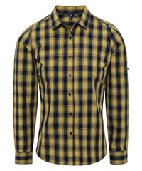 Women's Mulligan check cotton long sleeve shirt PR350