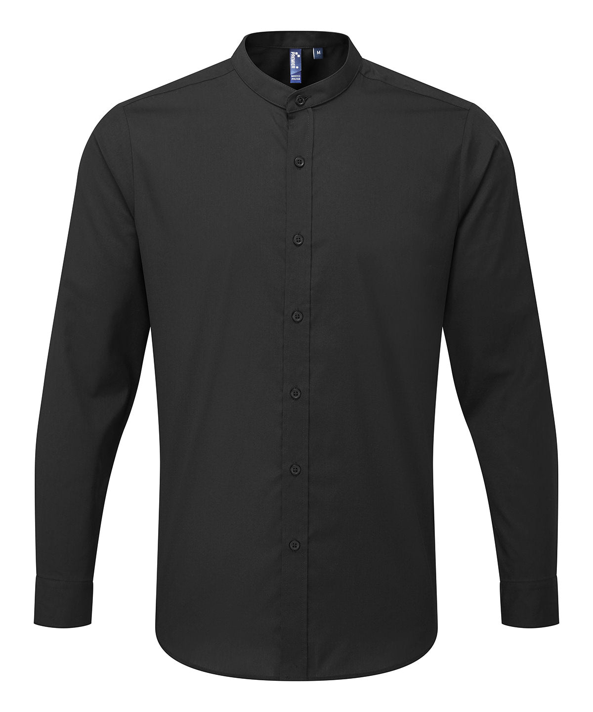Banded collar grandad long sleeve shirt PR258