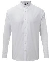 Banded collar grandad long sleeve shirt PR258