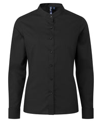 Women's banded collar 'grandad' shirt PR358