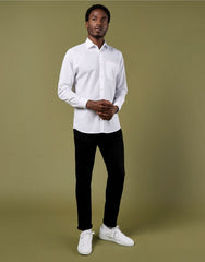 Kustom Kit Mens LS Tailored Poplin Shirt