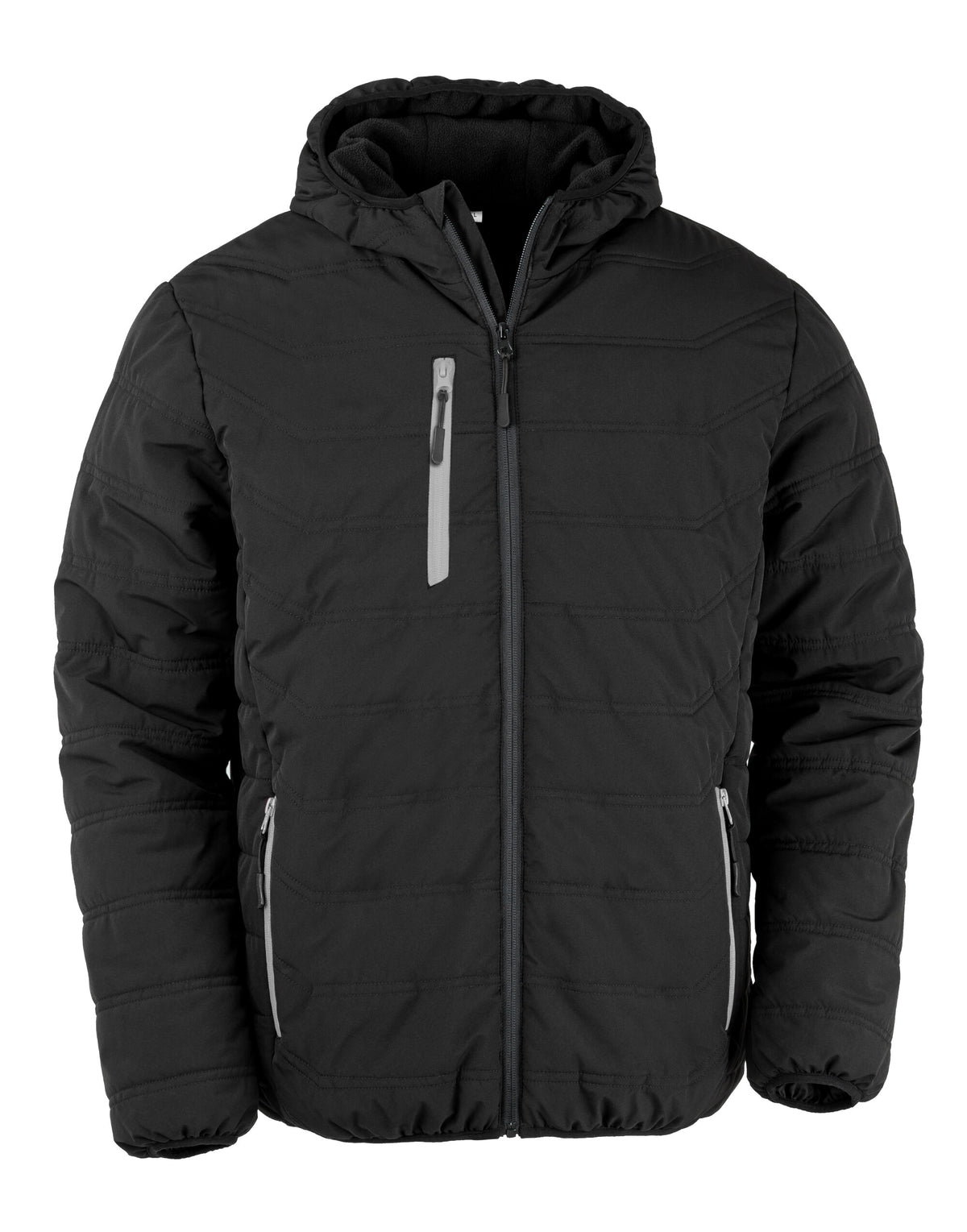Result Recycled Black Compass Padded Winter Jacket R240X