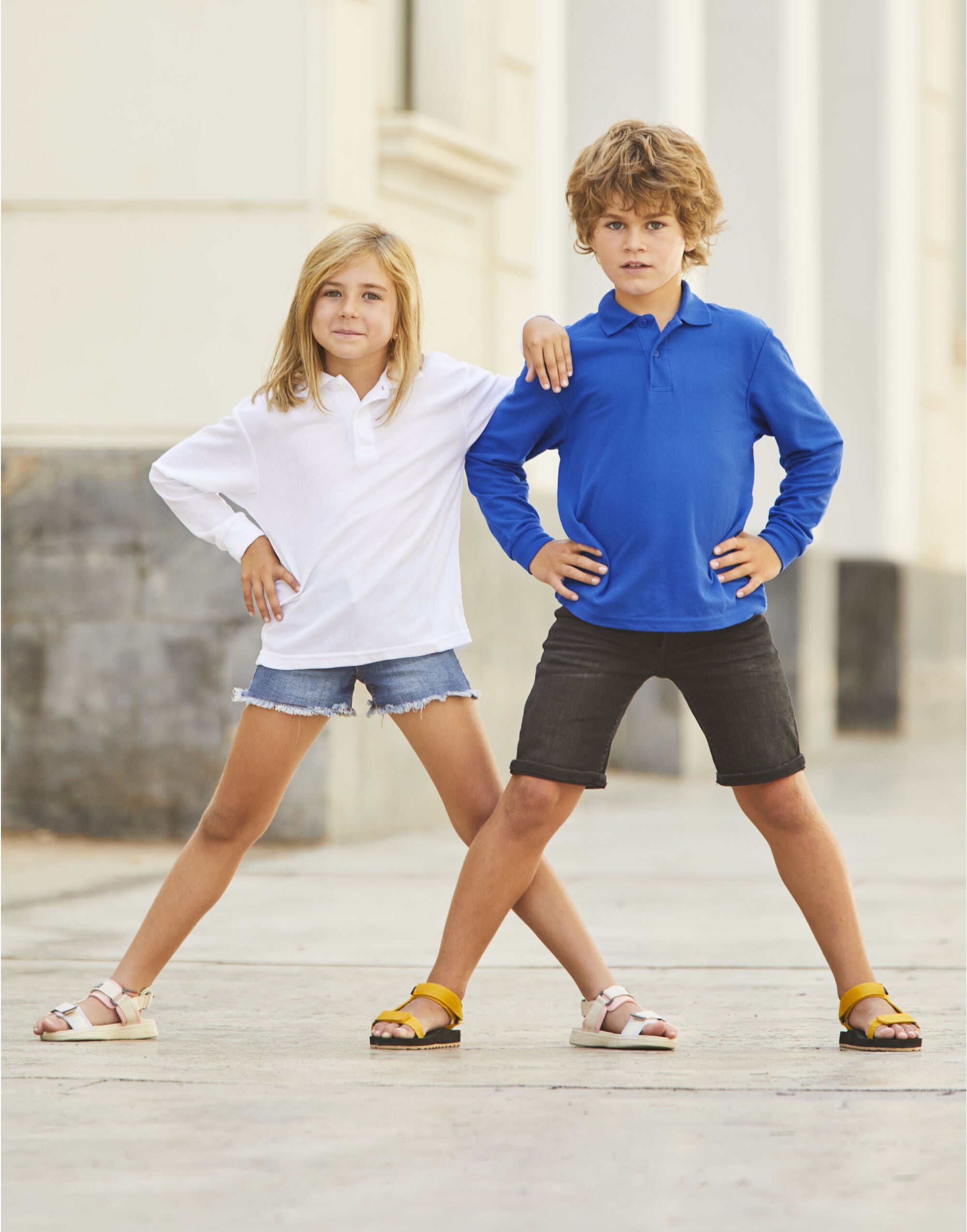 FOTL Kids 65/35 Long Sleeve Polo