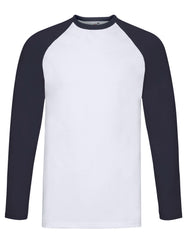 Fruit Of The Loom Men's Valueweight Long Sleeve Baseball T-Shirt 61028