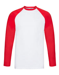 Fruit Of The Loom Men's Valueweight Long Sleeve Baseball T-Shirt 61028