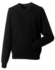 Russell Collection Men's V-Neck Knitted Pullover 710M