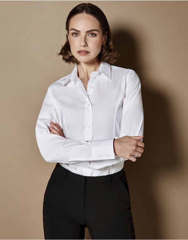 Kustom Kit Ladies LS Tailored City Shirt