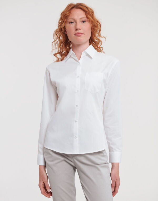 Russell Collection Lady LS PureCot Shirt