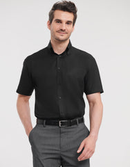 Russell Collection Men's Short Sleeve Classic Ultimate Non-Iron Shirt 957M