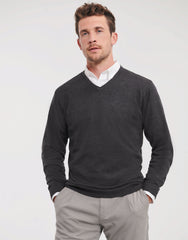 Russell Collection Men's V-Neck Knitted Pullover 710M