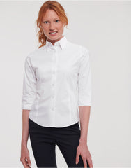 Russell Collection Ladies' 3/4 Sleeve Fitted Stretch Shirt 946F