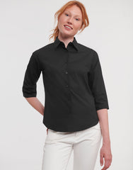Russell Collection Ladies' 3/4 Sleeve Fitted Stretch Shirt 946F