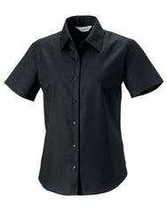 Russell Collection Ladies' Short Sleeve Tailored Oxford Shirt 933F