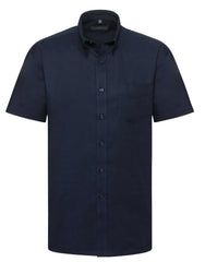 Russell Collection Men's Short Sleeve Classic Oxford Shirt 933M