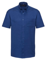 Russell Collection Men's Short Sleeve Classic Oxford Shirt 933M