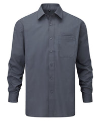 Russell Collection Men's Long Sleeve Classic Polycotton Poplin Shirt 934M