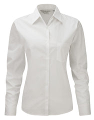 Russell Collection Ladies' Long Sleeve Classic Pure Cotton Poplin Shirt 936F