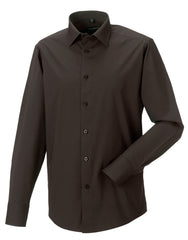 Russell Collection Men's Long Sleeve Fitted Stretch Shirt 946M