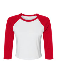 Bella Women's Micro Rib 3/4 Raglan Tee