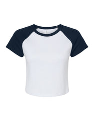 Bella Women's Micro Rib Raglan Baby Tee