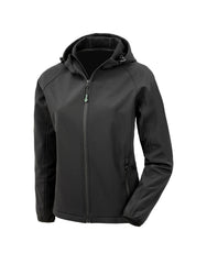 Result Recycled Ladies 3-Layer Recycled Printable Hooded Softshell 		 R911F