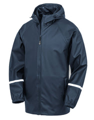 Result Recycled Prism PU Waterproof Jacket With Reflective Bands and Recycled Backing R915X