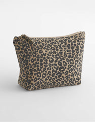 Westford Mill Leopard Print Canvas Accessory Bag W330
