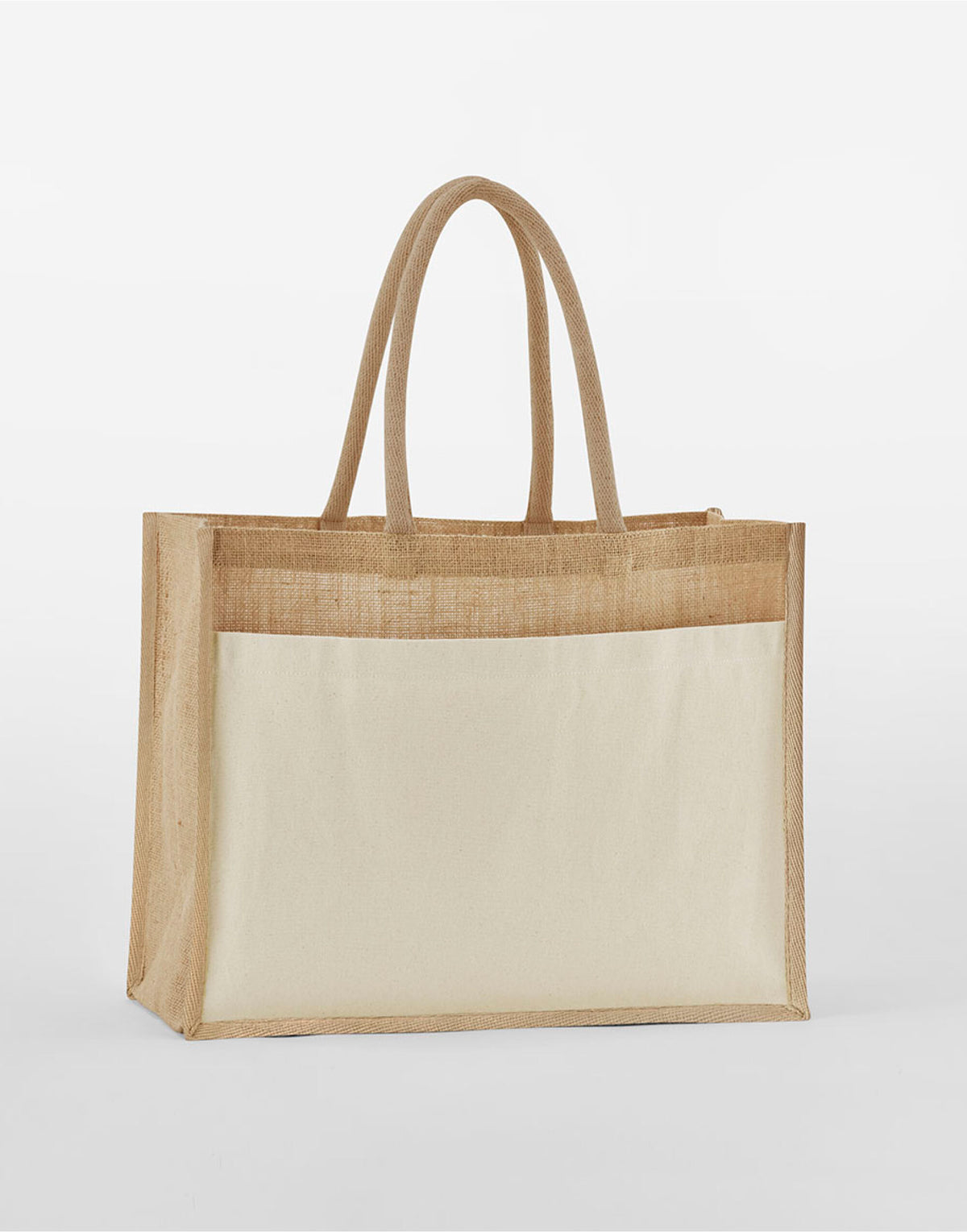 Westford Mill Cotton Pocket Natural Starched Jute Shopper W480